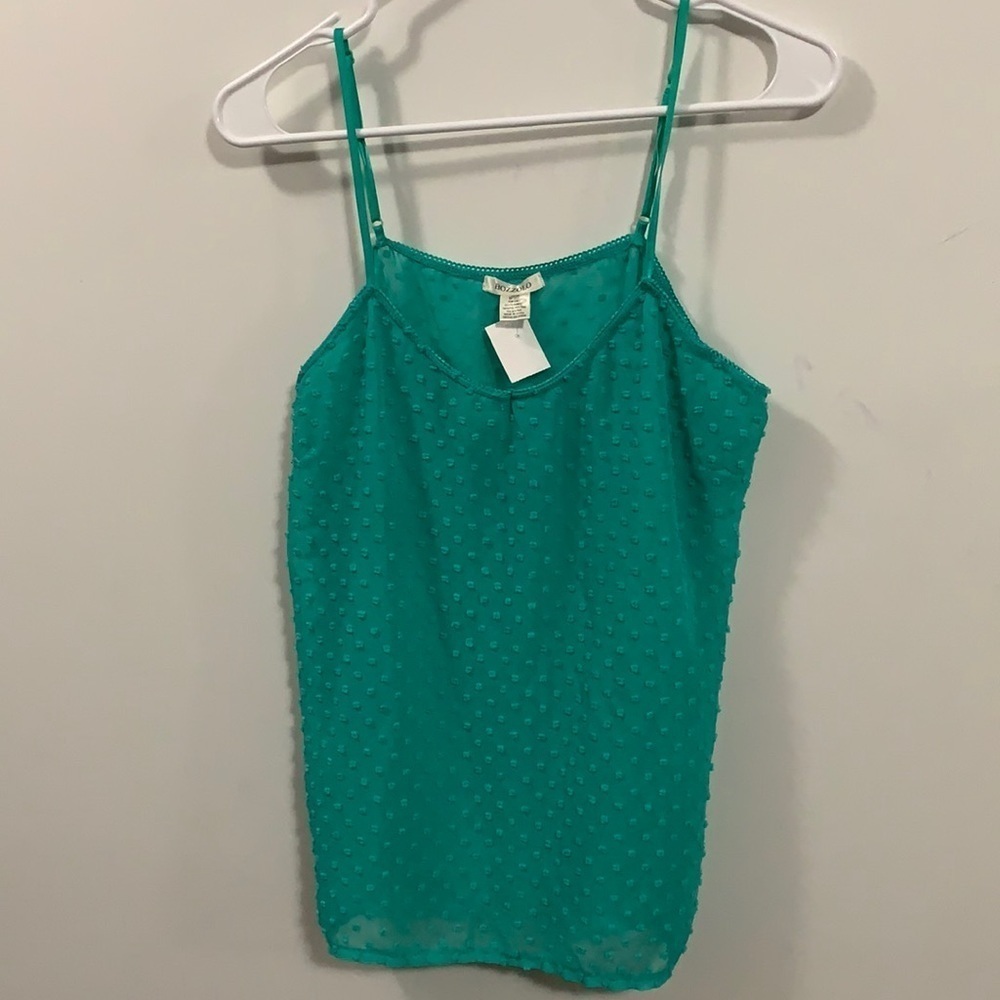 Bozzolo tank with tufted dots blue/green size L*